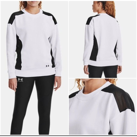 New Under Armour Womens Volleyball Oversized Pullover - Size Xs (1367715-100) - Picture 1 of 7